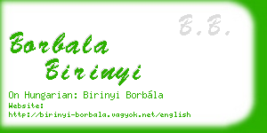 borbala birinyi business card